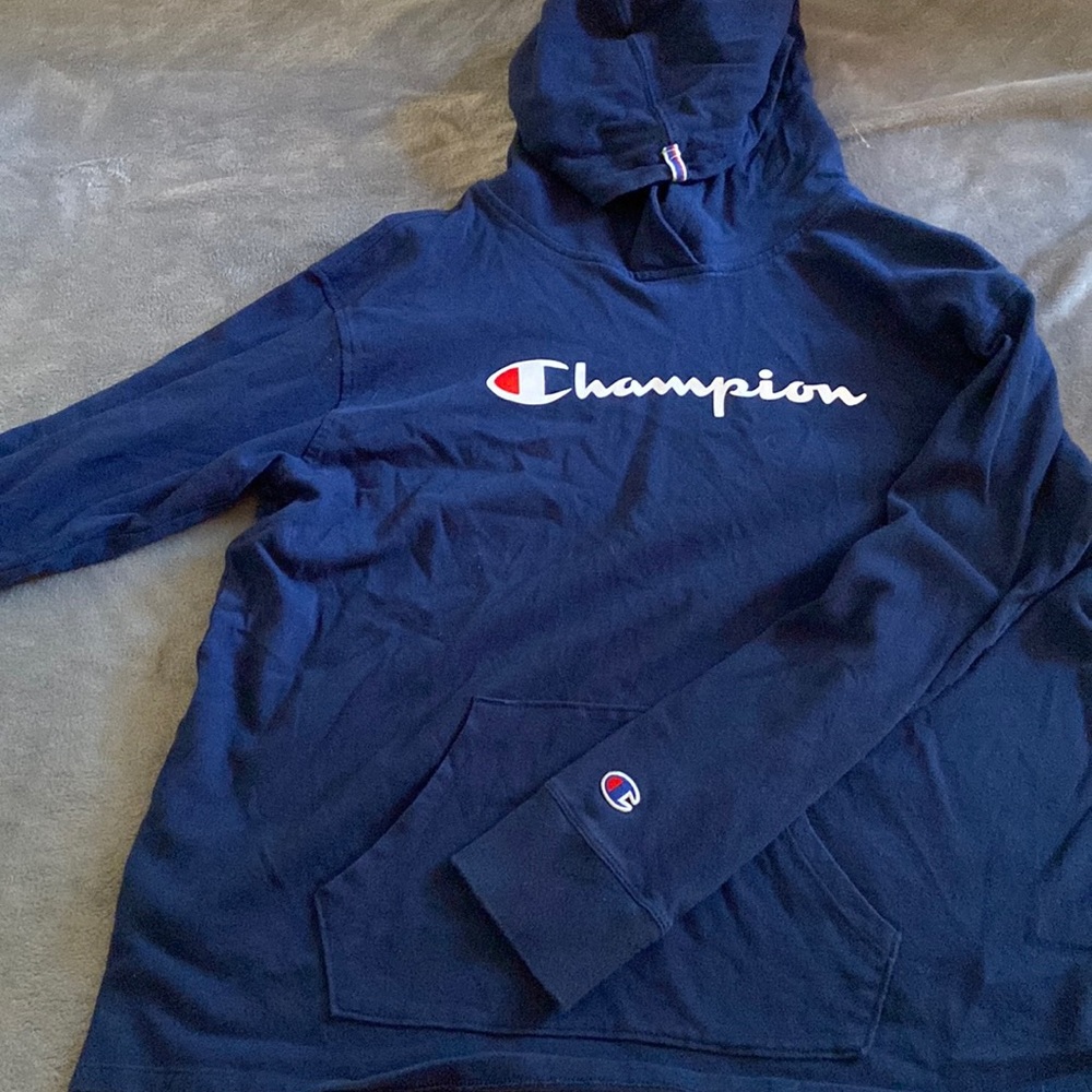 Champion unisex navy blue hoodie